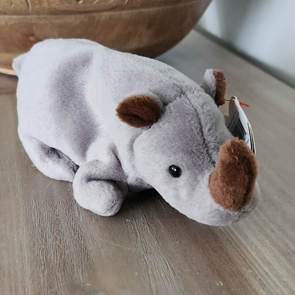 🦏 Ty Beanie Baby “Spike” the Rhino – 1996 Vintage Collectible Plush - Picture 5 of 16